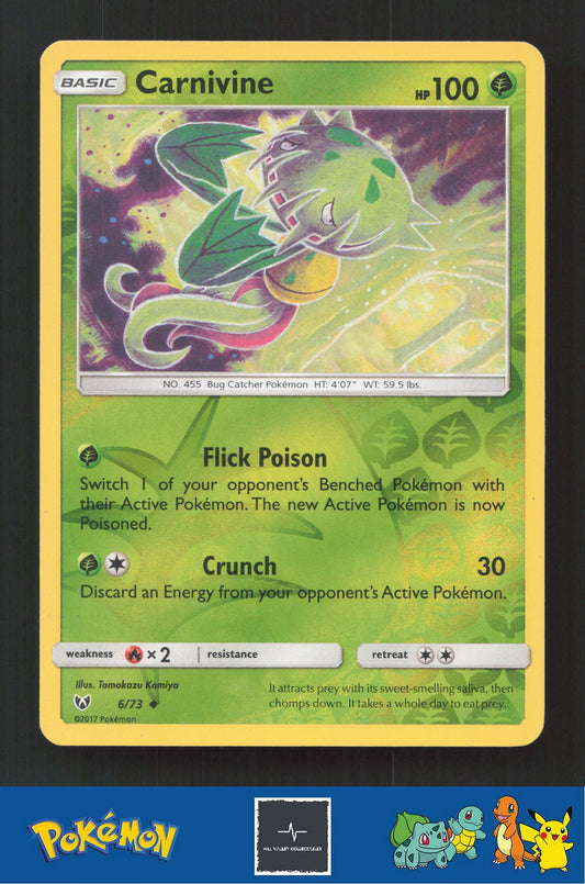 2017 Pokemon SM Shining Legends 6/73 Carnivine Reverse
