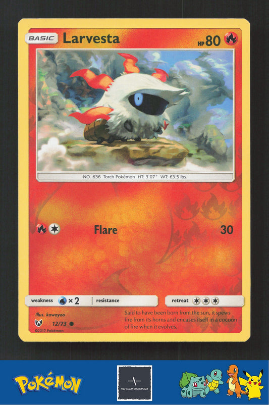 2017 Pokemon SM Shining Legends 12/73 Larvesta Reverse