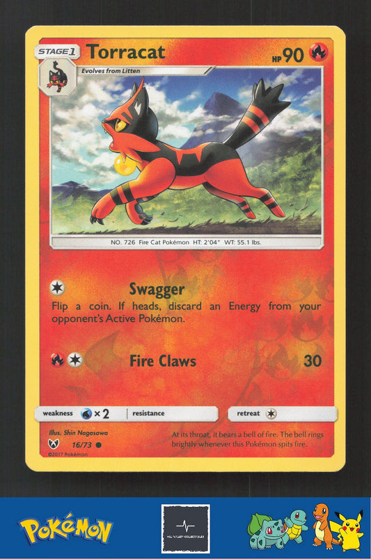 2017 Pokemon SM Shining Legends 16/73 Torracat Reverse