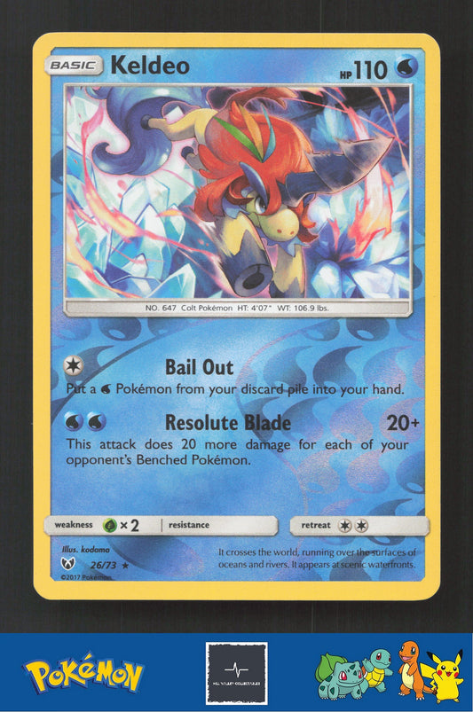 2017 Pokemon SM Shining Legends 26/73 Keldeo Reverse