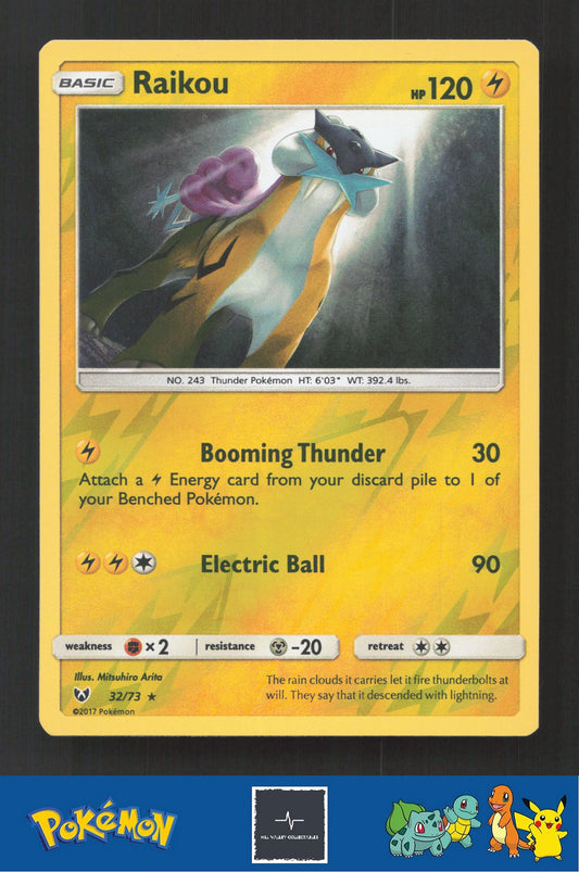 2017 Pokemon SM Shining Legends 32/73 Raikou Reverse