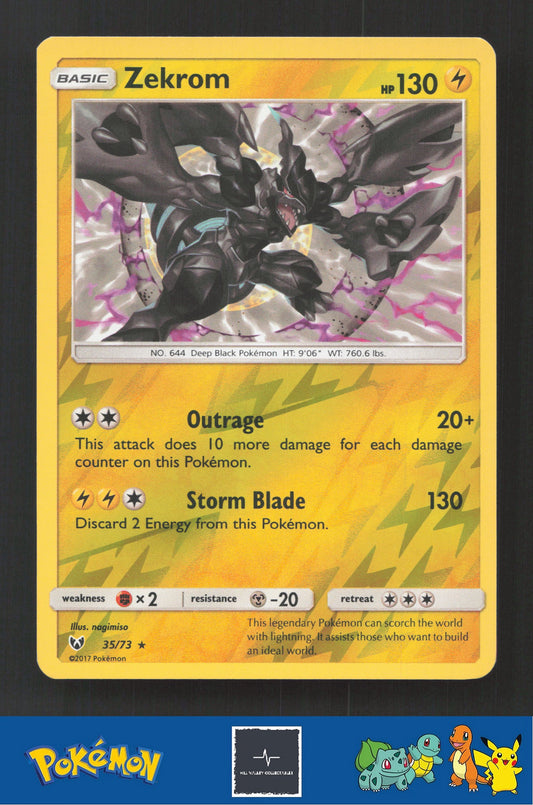 2017 Pokemon SM Shining Legends 35/73 Zekrom Reverse