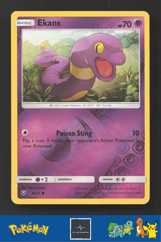 2017 Pokemon SM Shining Legends 36/73 Ekans Reverse