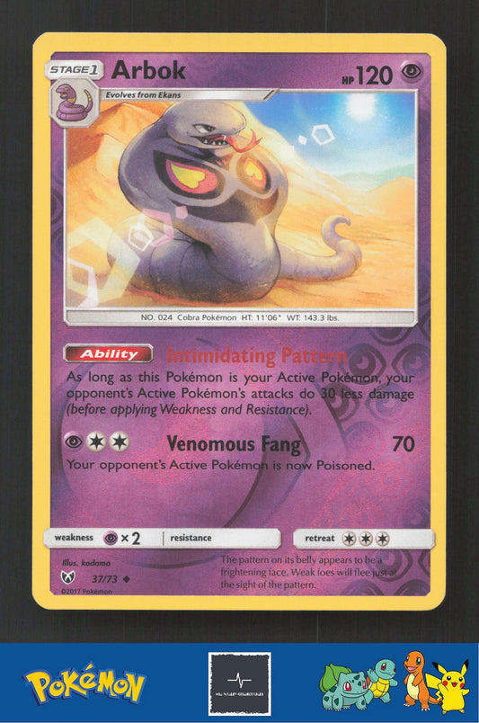 2017 Pokemon SM Shining Legends 37/73 Arbok Reverse