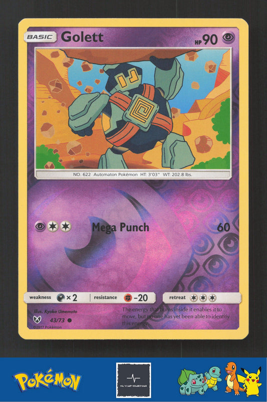 2017 Pokemon SM Shining Legends 43/73 Golett Reverse