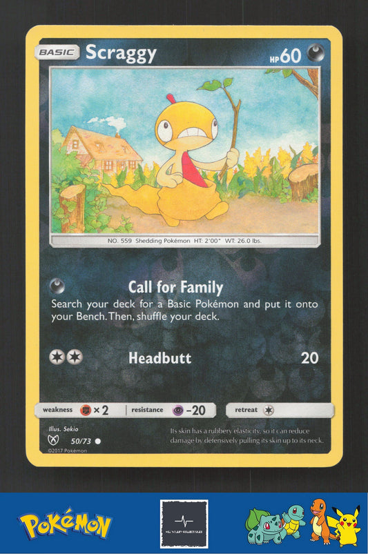 2017 Pokemon SM Shining Legends 50/73 Scraggy Reverse