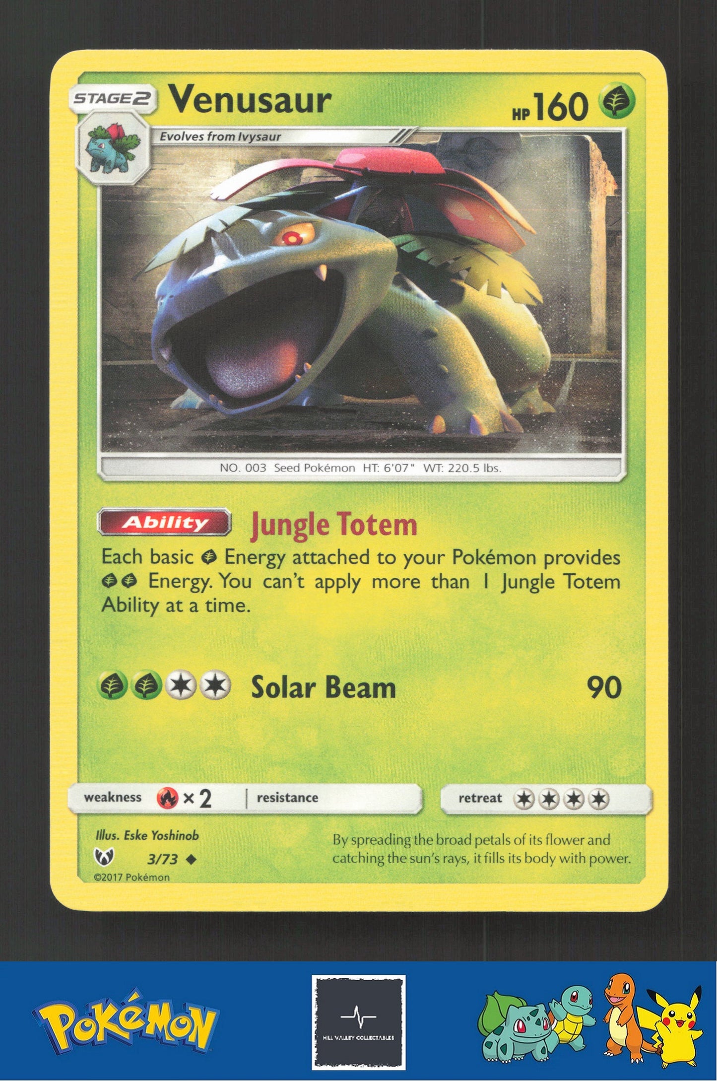 2017 Pokemon SM Shining Legends 3/73 Venusaur