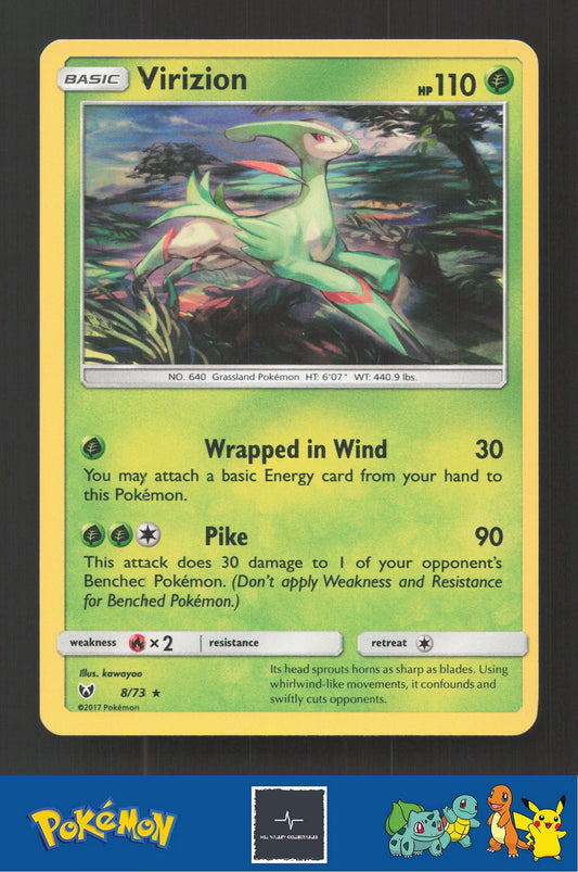 2017 Pokemon SM Shining Legends 8/73 Virizion Holo