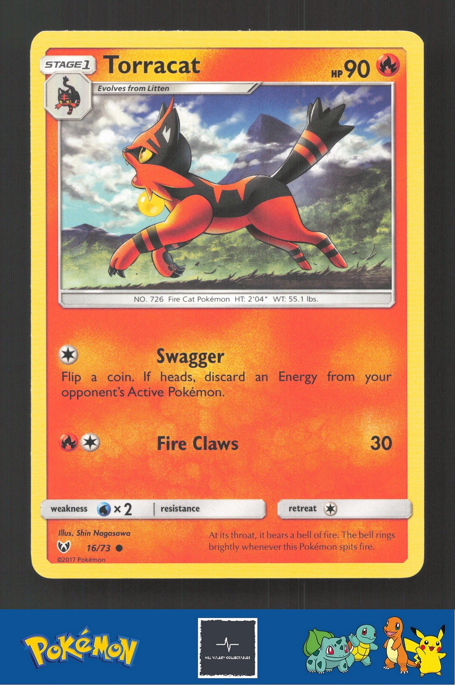 2017 Pokemon SM Shining Legends 16/73 Torracat
