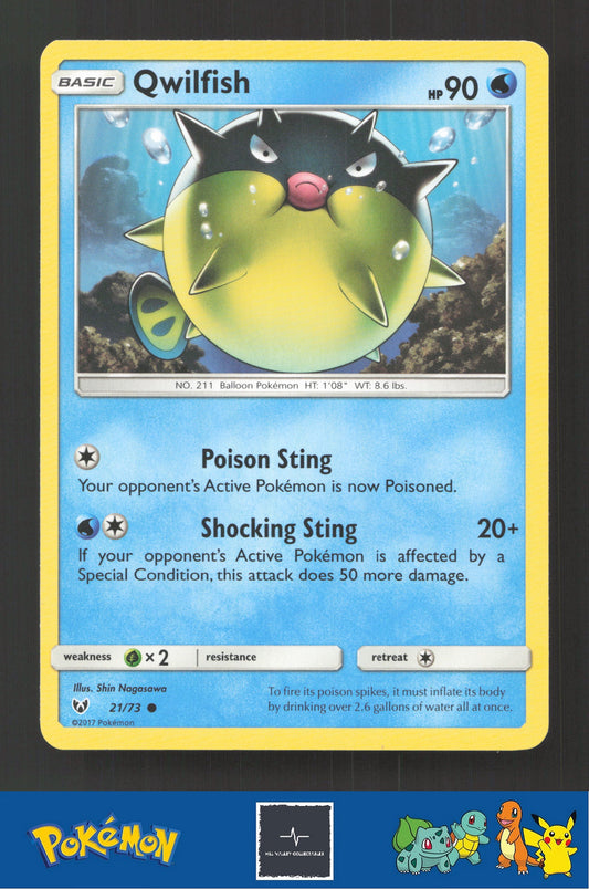 2017 Pokemon SM Shining Legends 21/73 Qwilfish