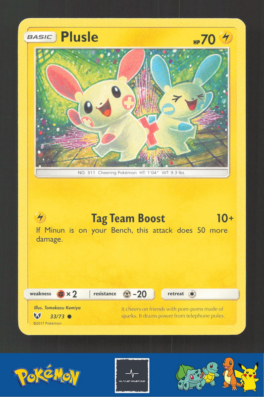 2017 Pokemon SM Shining Legends 33/73 Plusle