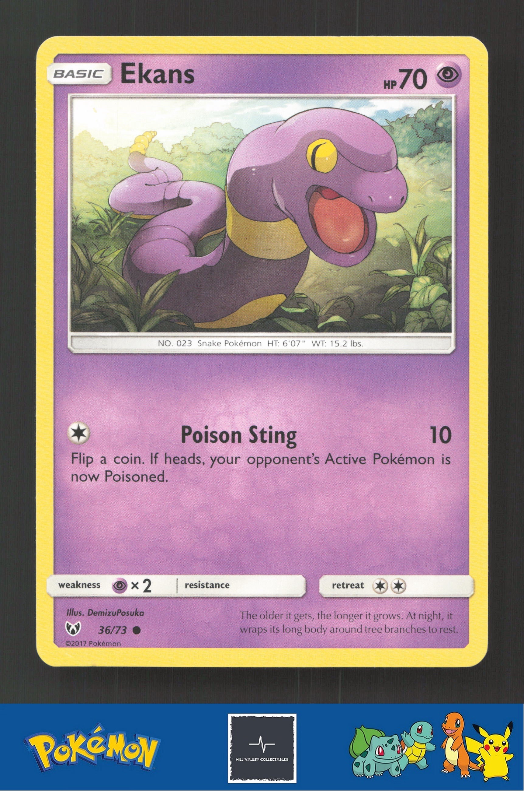 2017 Pokemon SM Shining Legends 36/73 Ekans