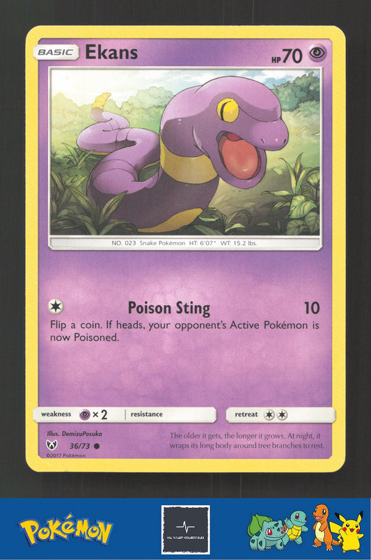 2017 Pokemon SM Shining Legends 36/73 Ekans