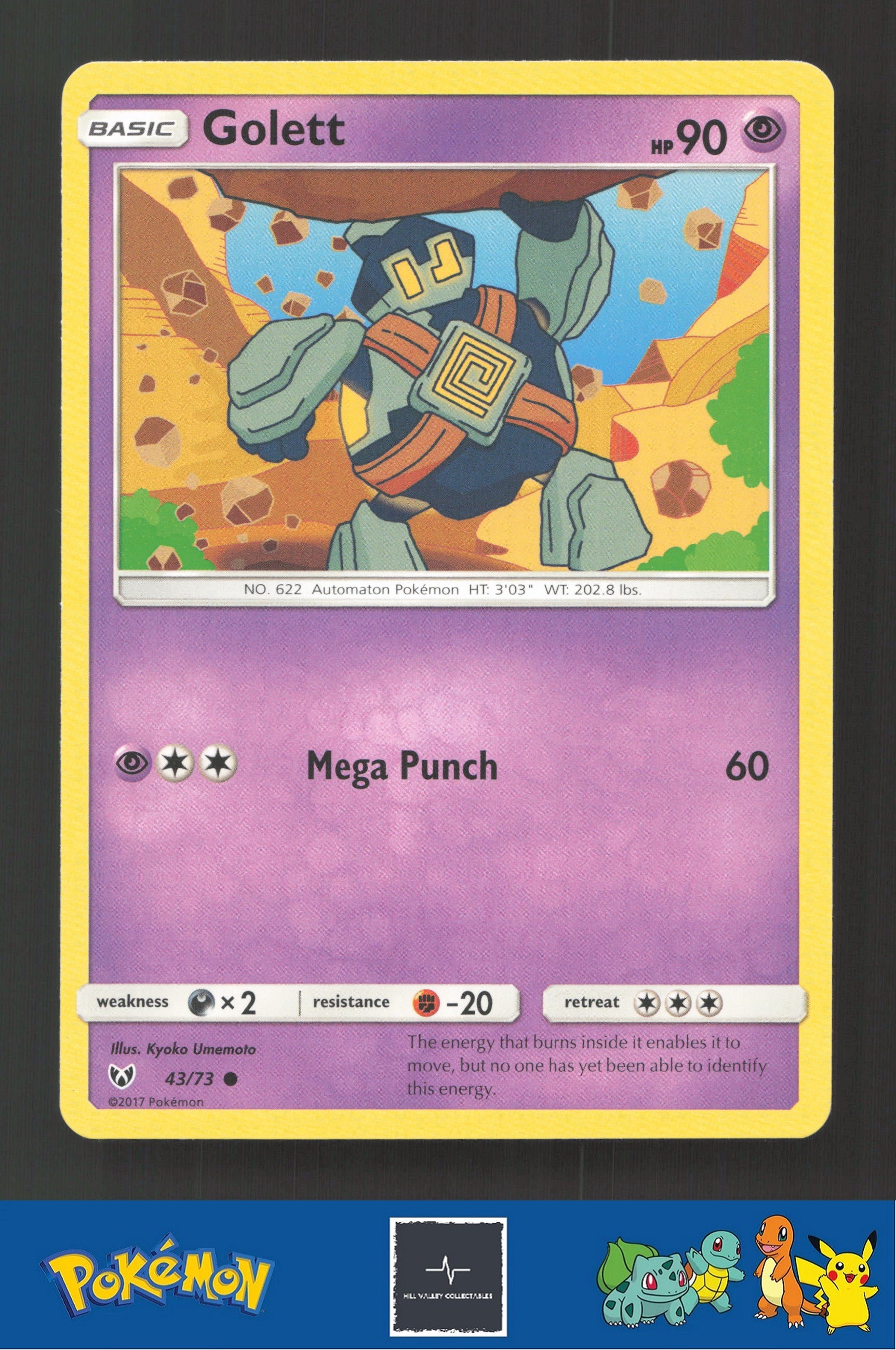 2017 Pokemon SM Shining Legends 43/73 Golett