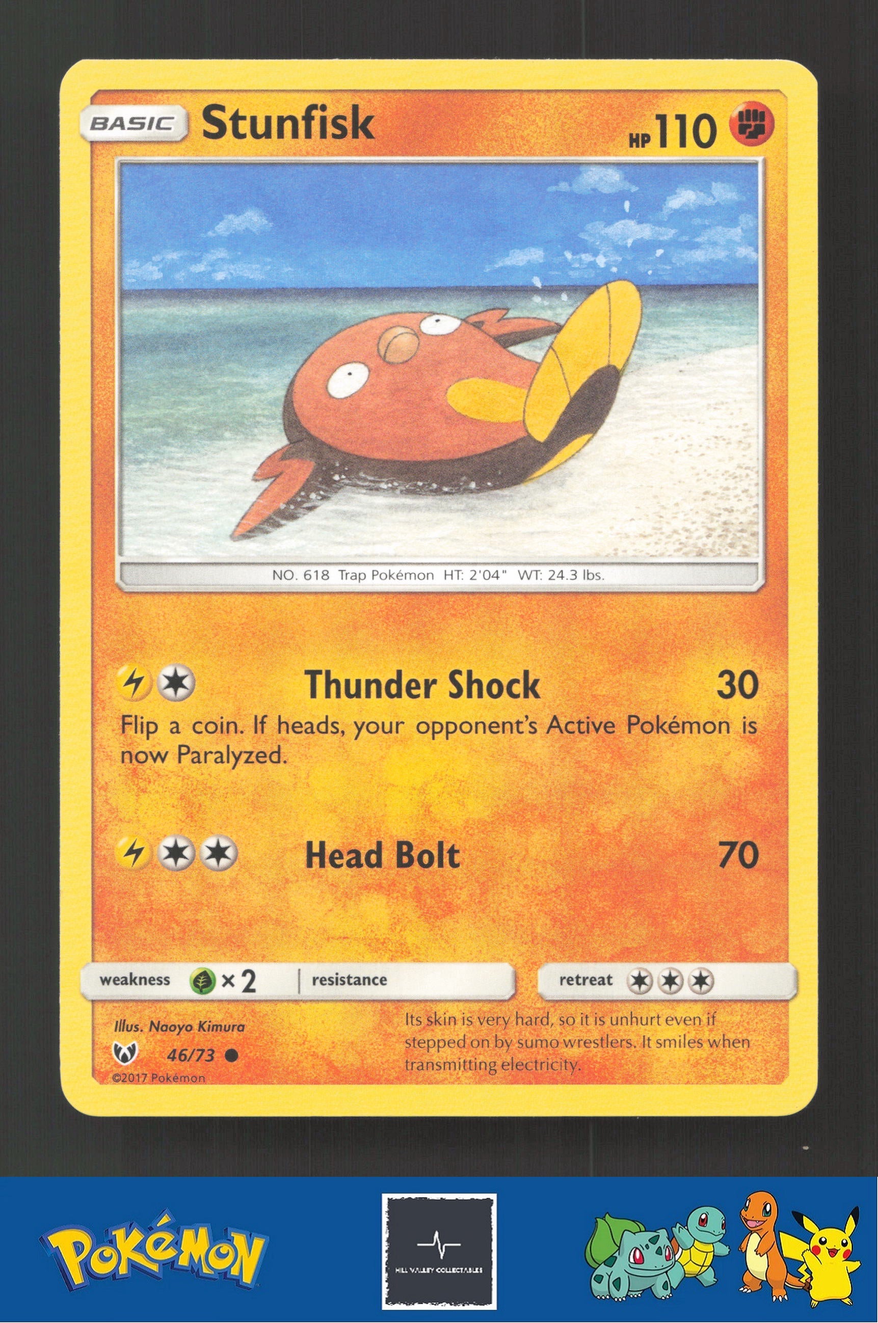 2017 Pokemon SM Shining Legends 46/73 Stunfisk