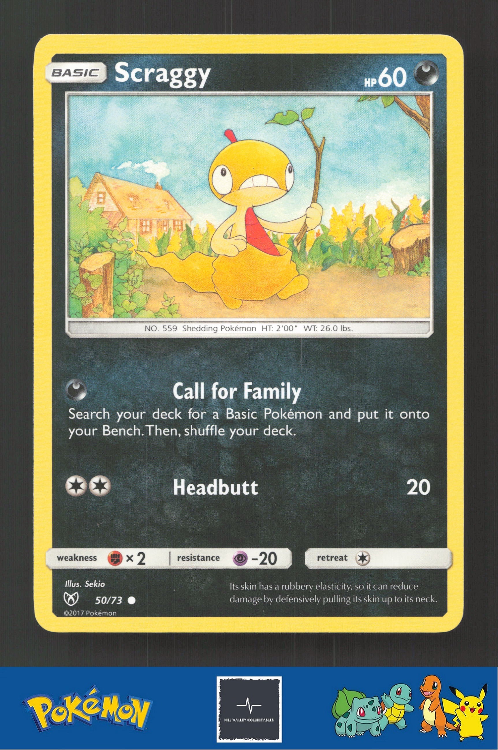 2017 Pokemon SM Shining Legends 50/73 Scraggy