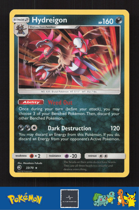 2018 Pokemon SM Dragon Majesty 33/70 Hydreigon Holo
