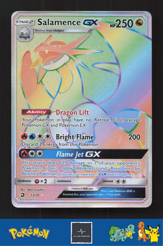 2018 Pokemon SM Dragon Majesty 73/70 Salamence GX