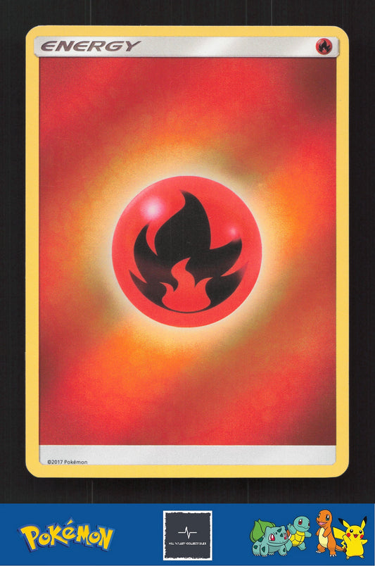 2018 Pokemon SM Dragon Majesty era Fire Energy Reverse Holo