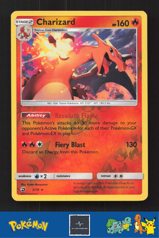 2018 Pokemon SM Dragon Majesty 3/70 Charizard Reverse