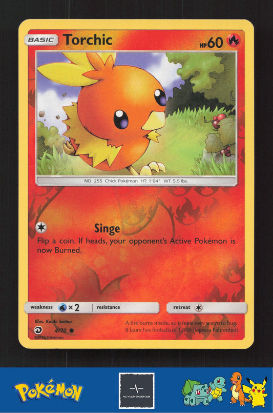 2018 Pokemon SM Dragon Majesty 4/70 Torchic Reverse