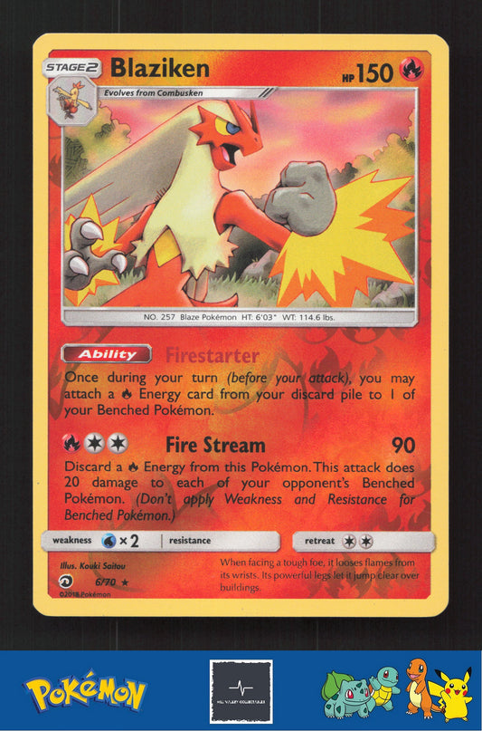 2018 Pokemon SM Dragon Majesty 6/70 Blaziken Reverse