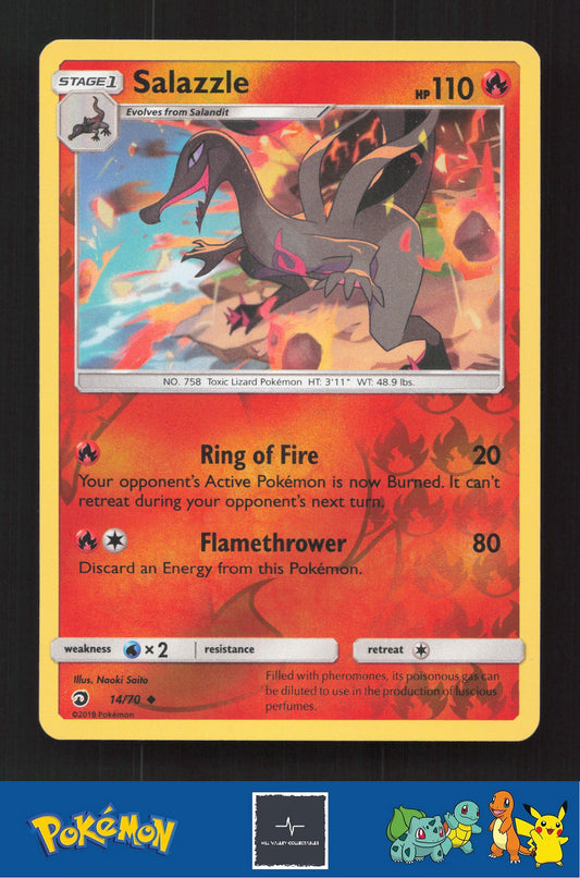 2018 Pokemon SM Dragon Majesty 14/70 Salazzle Reverse