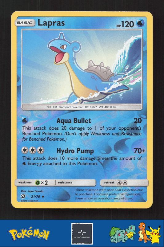 2018 Pokemon SM Dragon Majesty 21/70 Lapras Reverse