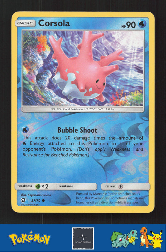 2018 Pokemon SM Dragon Majesty 27/70 Corsola Reverse