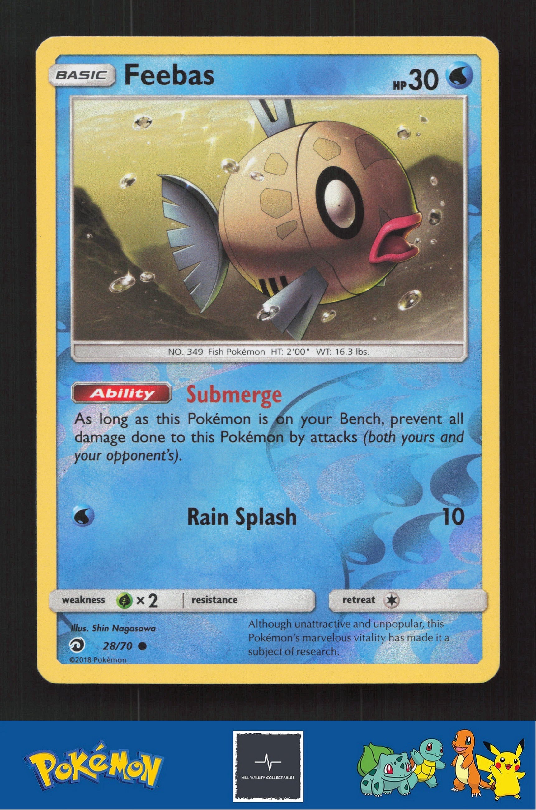 2018 Pokemon SM Dragon Majesty 28/70 Feebas Reverse