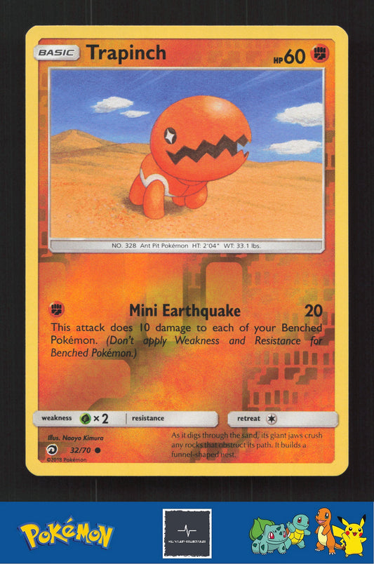 2018 Pokemon SM Dragon Majesty 32/70 Trapinch Reverse