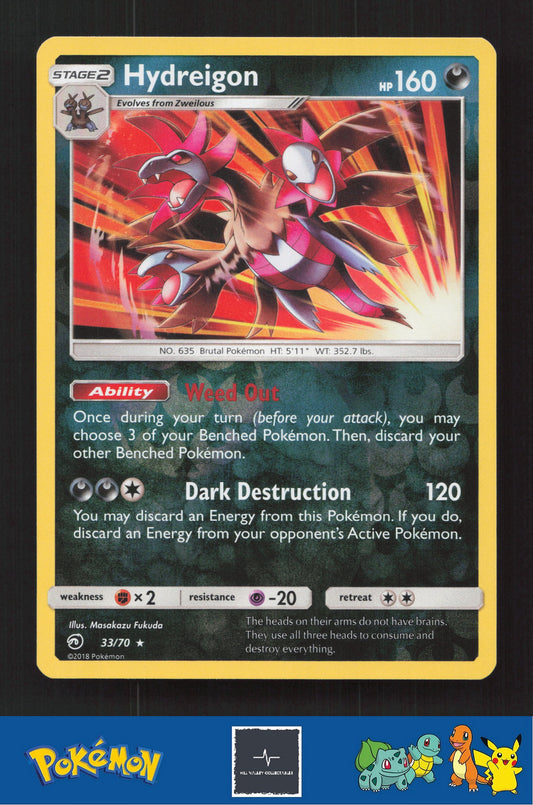 2018 Pokemon SM Dragon Majesty 33/70 Hydreigon Reverse