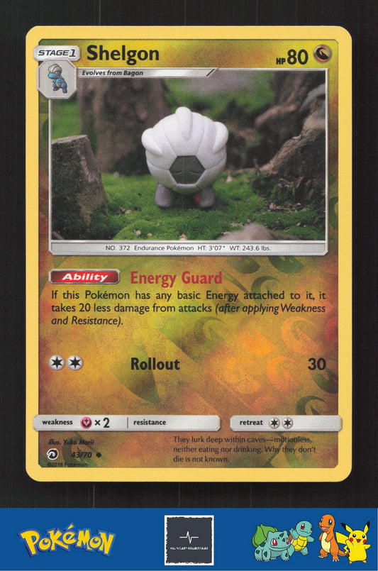 2018 Pokemon SM Dragon Majesty 43/70 Shelgon Reverse
