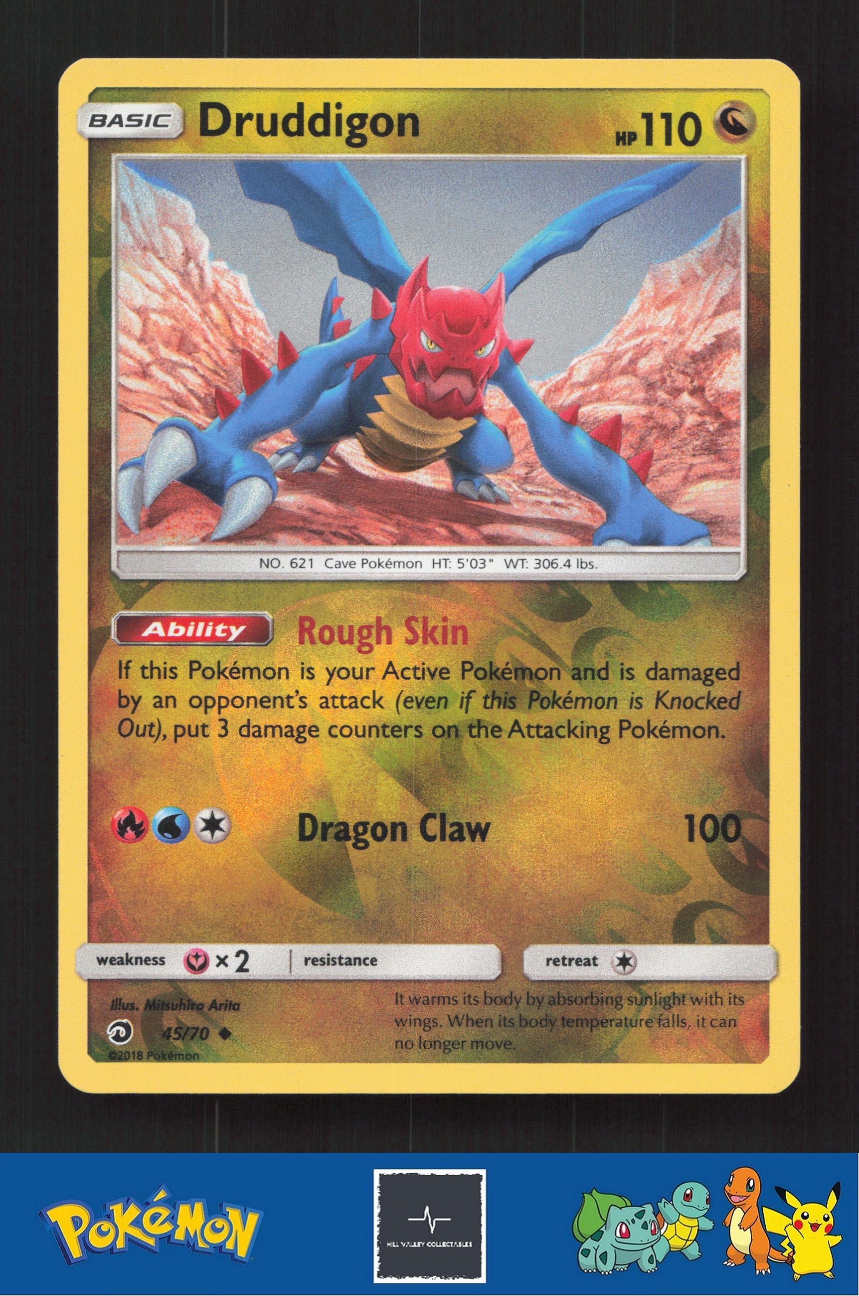 2018 Pokemon SM Dragon Majesty 45/70 Druddigon Reverse