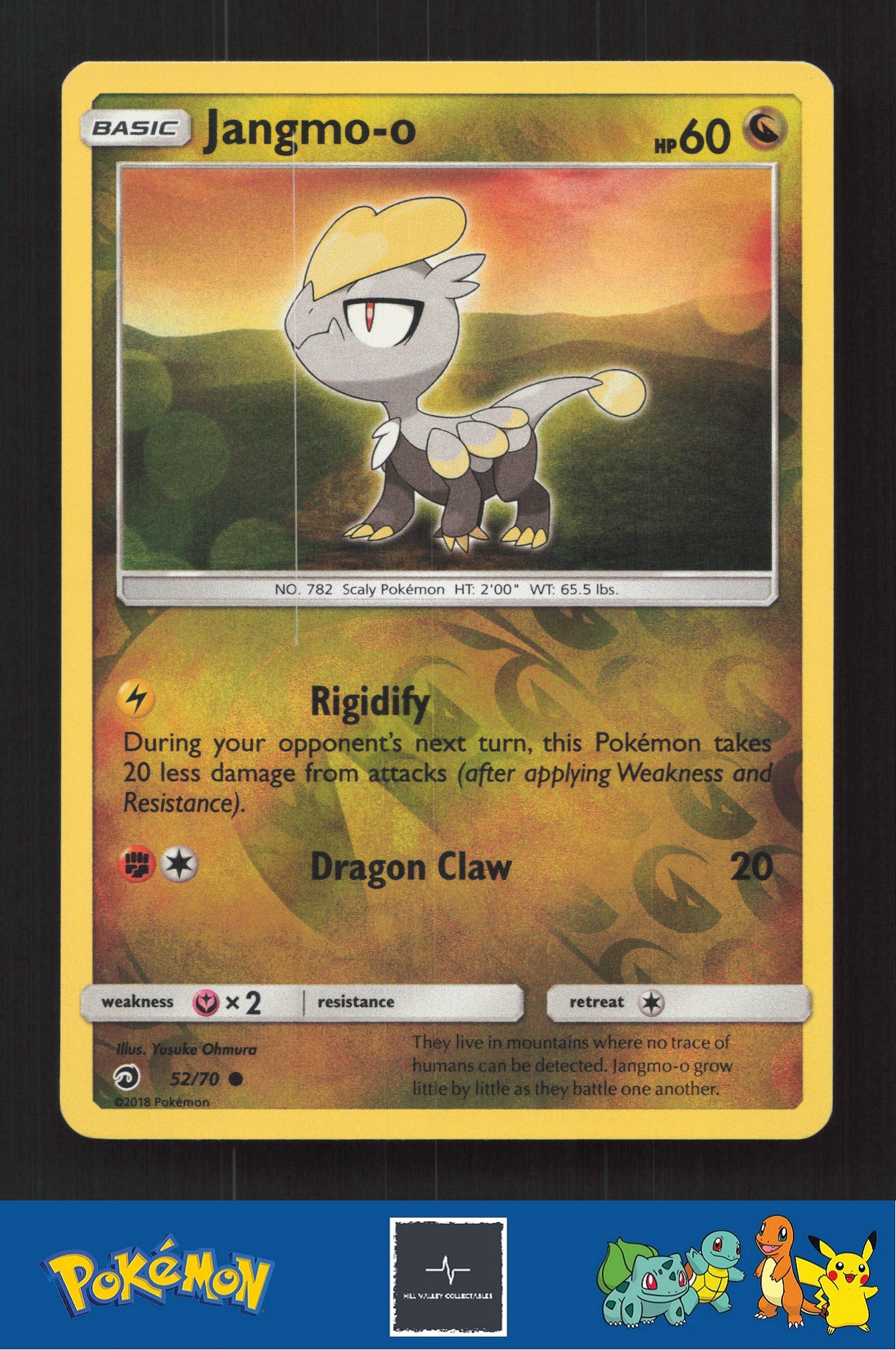 2018 Pokemon SM Dragon Majesty 52/70 Jangmo-o Reverse