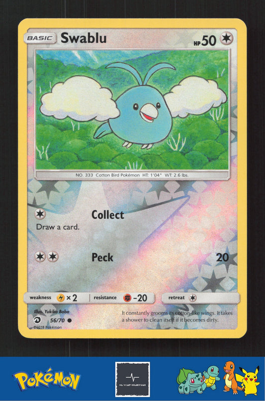 2018 Pokemon SM Dragon Majesty 56/70 Swablu Reverse