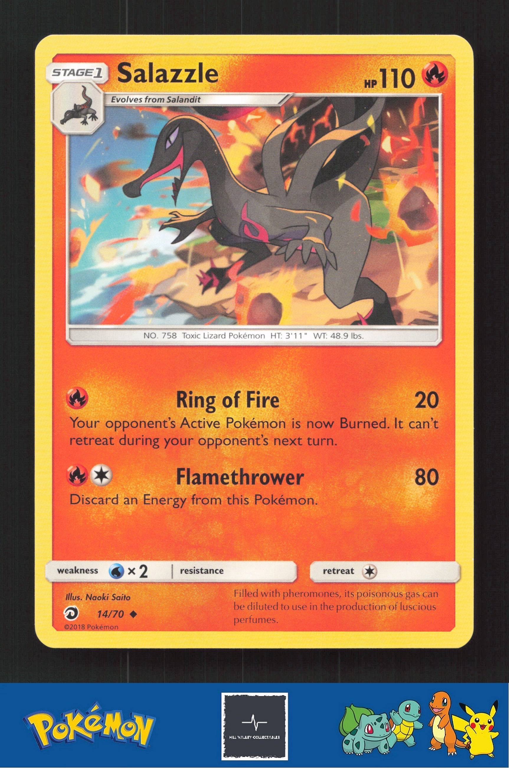 2018 Pokemon SM Dragon Majesty 14/70 Salazzle