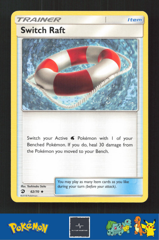 2018 Pokemon SM Dragon Majesty 62/70 Switch Raft
