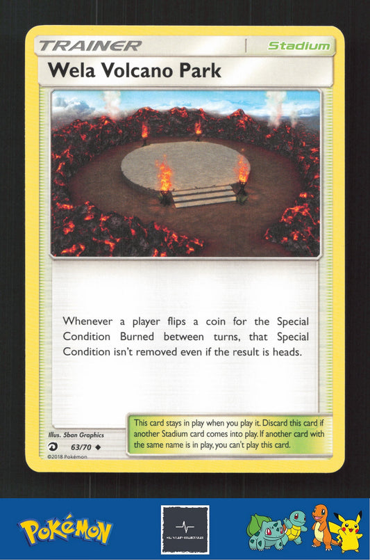 2018 Pokemon SM Dragon Majesty 63/70 Wela Volcano Park