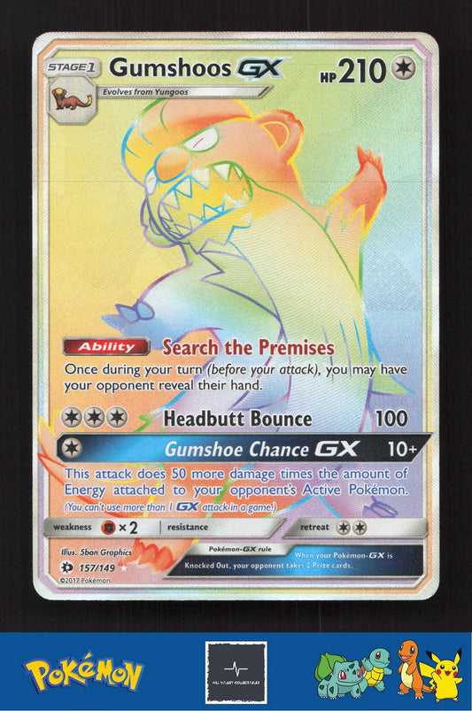 2017 Pokemon SM Sun & Moon Base Set 157/149 Gumshoos GX