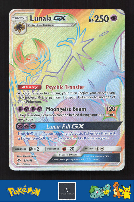2017 Pokemon SM Sun & Moon Base Set 153/149 Lunala GX