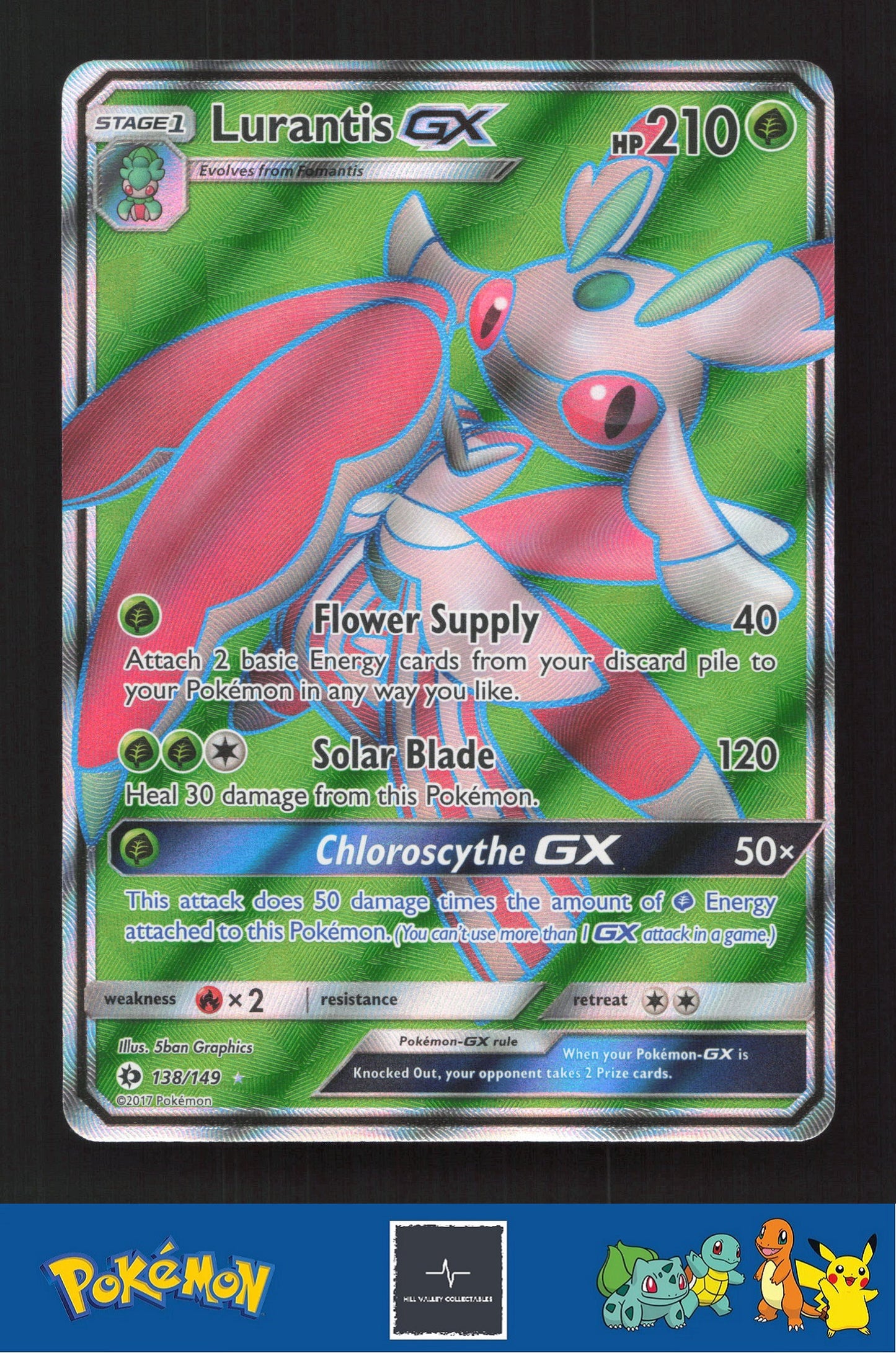 2017 Pokemon SM Sun & Moon Base Set 138/149 Lurantis GX