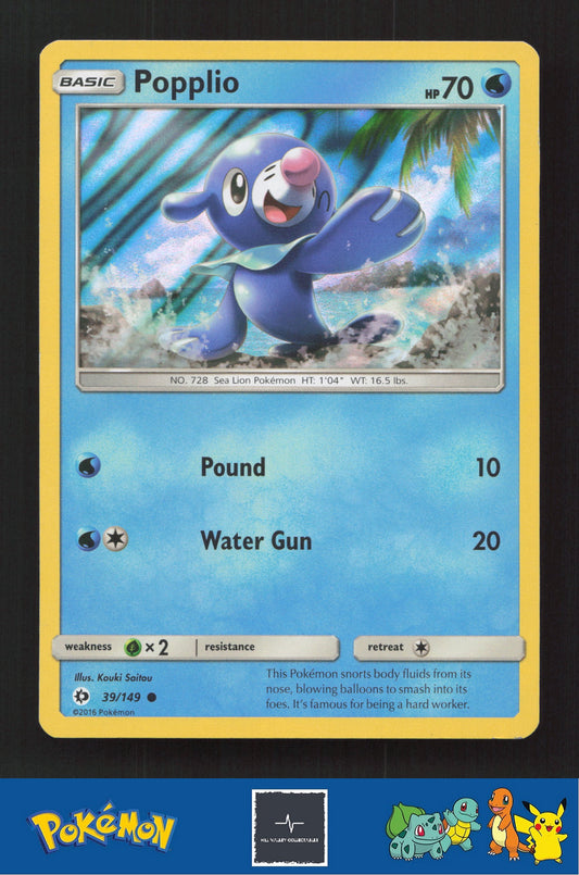2017 Pokemon SM Sun & Moon Base Set 39/149 Popplio