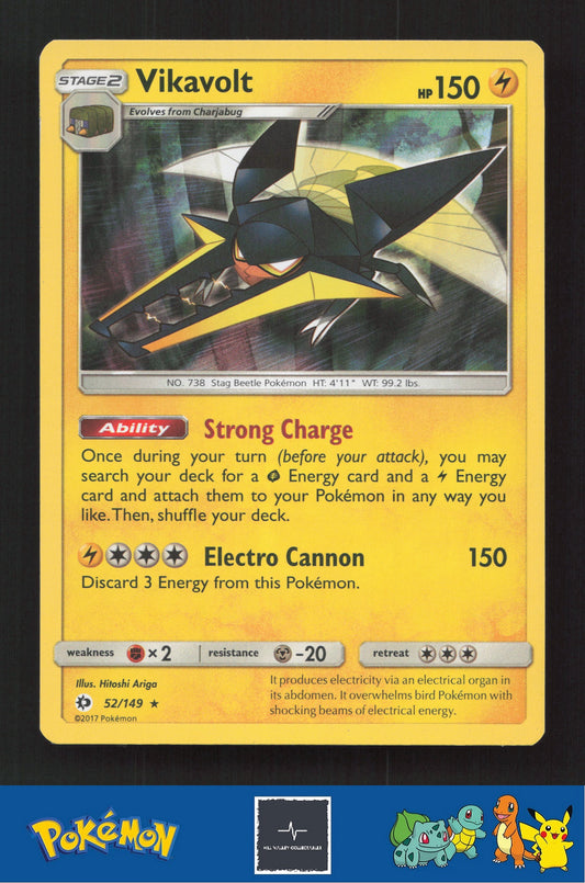 2017 Pokemon SM Sun & Moon Base Set 52/149 Vikavolt