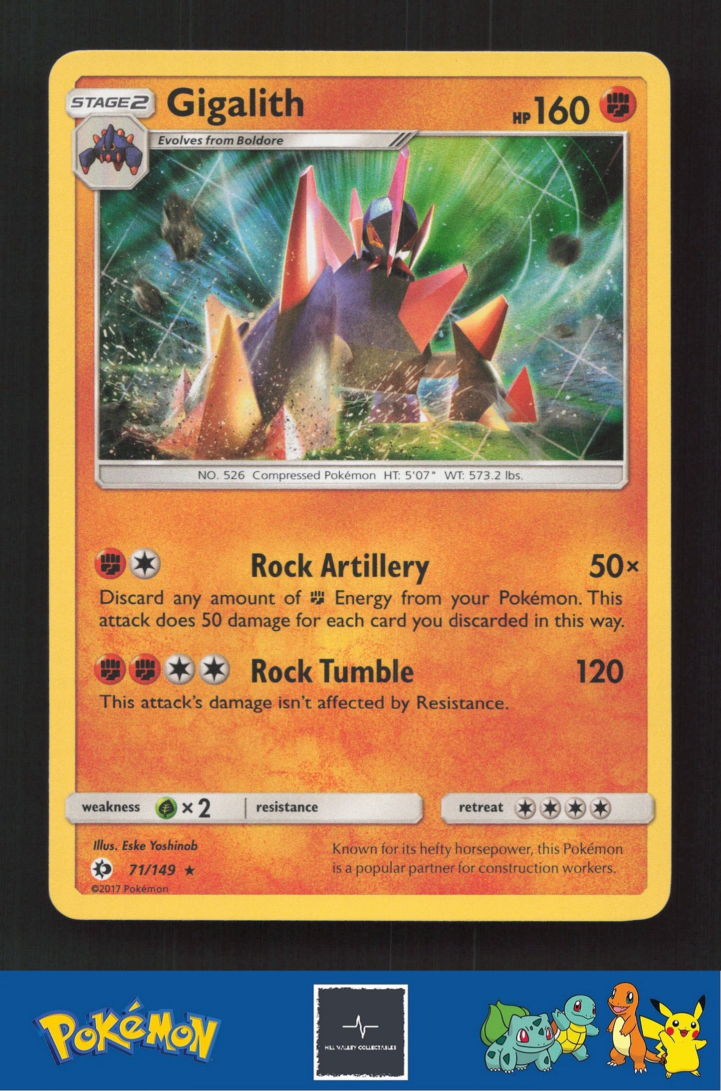 2017 Pokemon SM Sun & Moon Base Set 71/149 Gigalith