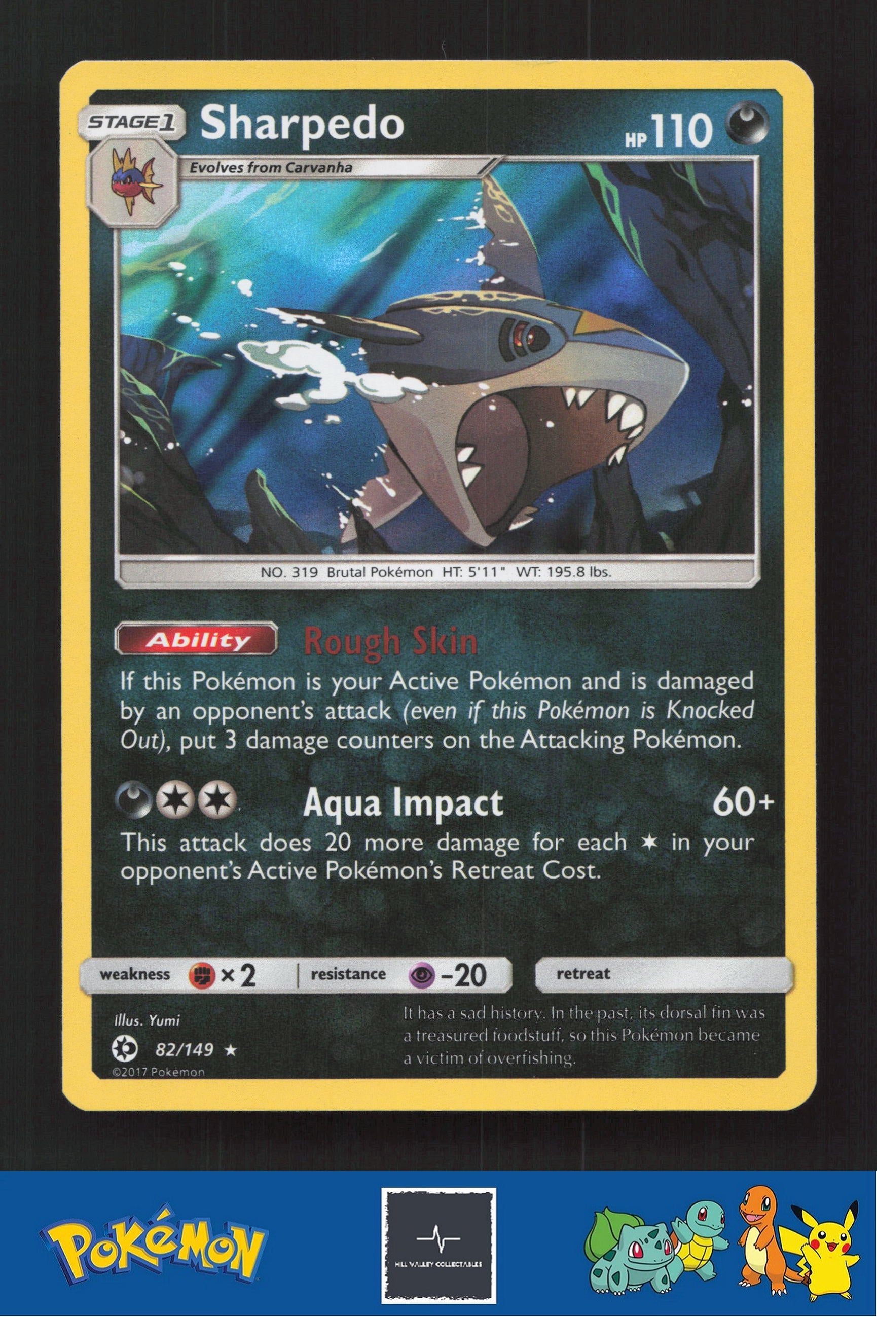 2017 Pokemon SM Sun & Moon Base Set 82/149 Sharpedo