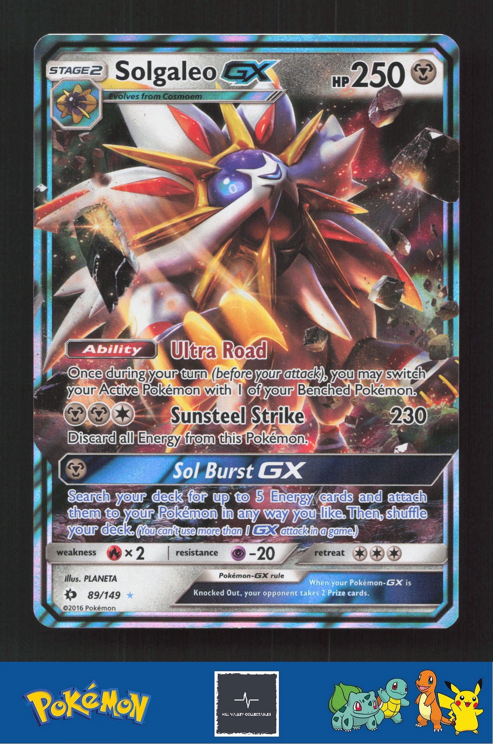 2017 Pokemon SM Sun & Moon Base Set 89/149 Solgaleo GX