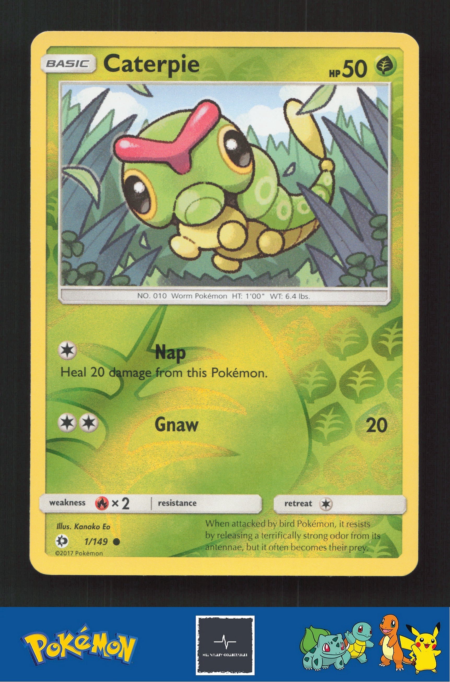 2017 Pokemon SM Sun & Moon Base Set 1/149 Caterpie
