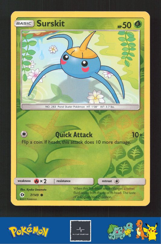 2017 Pokemon SM Sun & Moon Base Set 7/149 Surskit