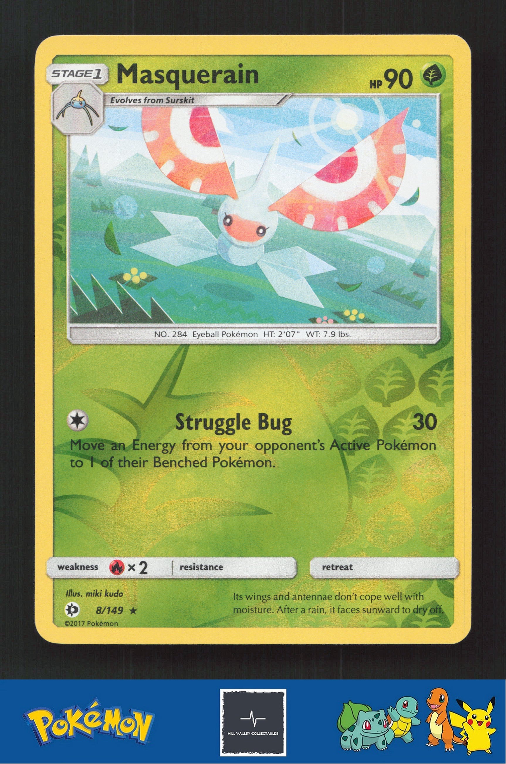 2017 Pokemon SM Sun & Moon Base Set 8/149 Masquerain